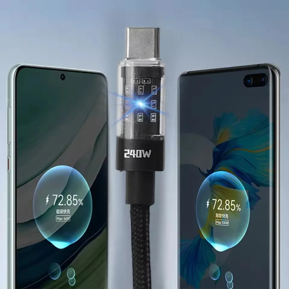 Nylon Cable USB Type C Super Fast Charging Cable