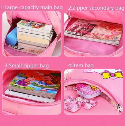 Backpack Pink Cute Cat Kindergarten Kid School Bag
