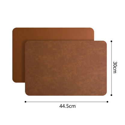 Faux Leather Placemats Set of 1/4/6pcs Table Place Mats