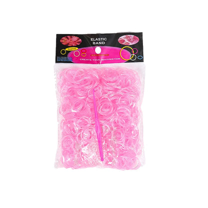 600pcs Elastic Colorful Rubber Loom Wristbands Weaving DIY Craft
