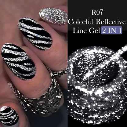 Gold Sliver Metallic Liner Gel Nail Polish