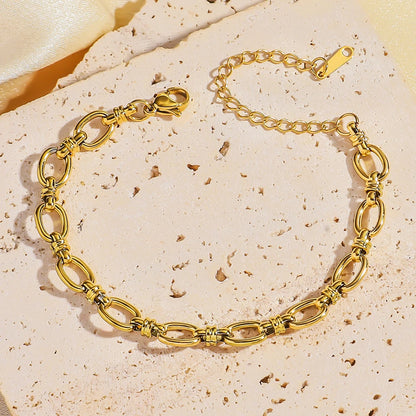 DANA 3Pcs Gold Stainless Steel Bangle Bracelets