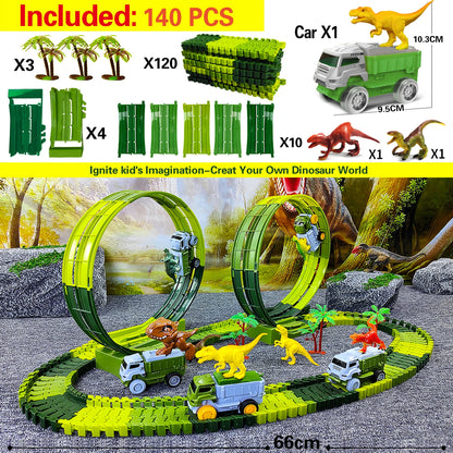 Magical Climbing Race Track Car Toy Vehicle LED Light Electronics Car
