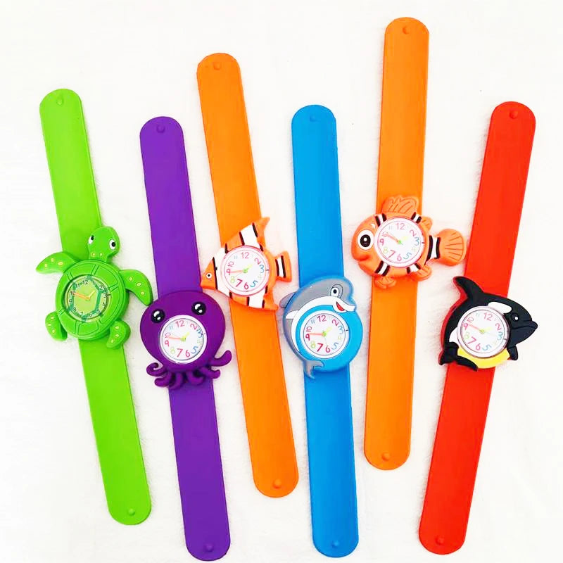 Slap Bracelet Clock Cartoon Kids Watches