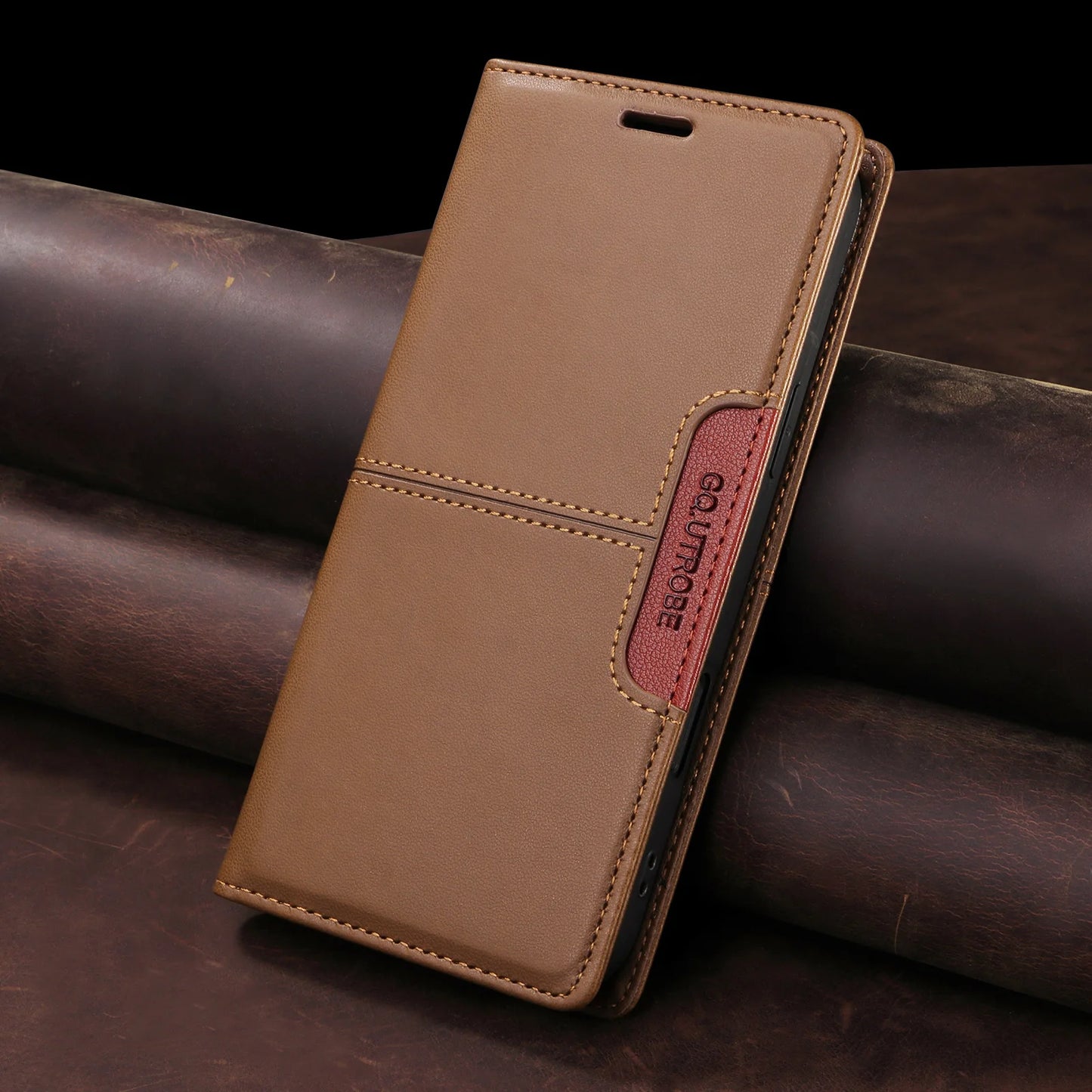 Magnetic Leather Case Flip Wallet Card Cover