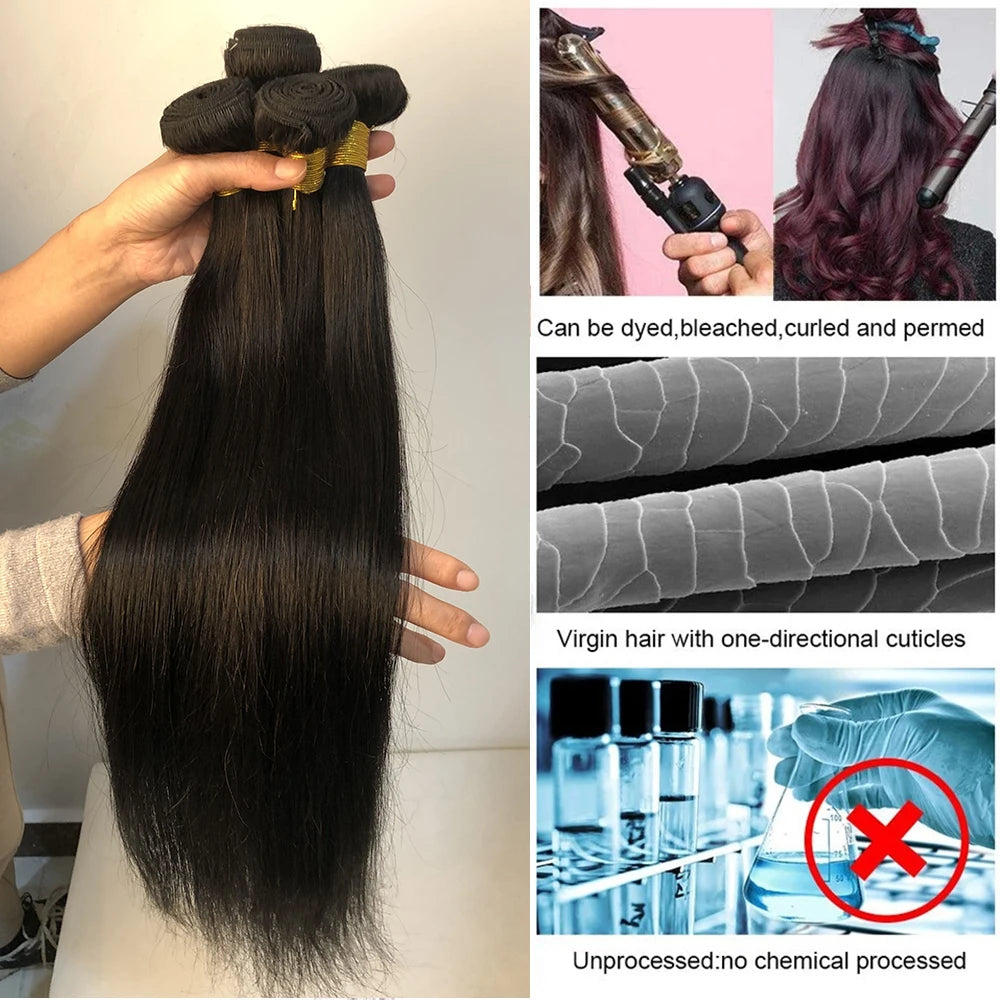 Straight Bundles Human Weave 100% Hair Extensions