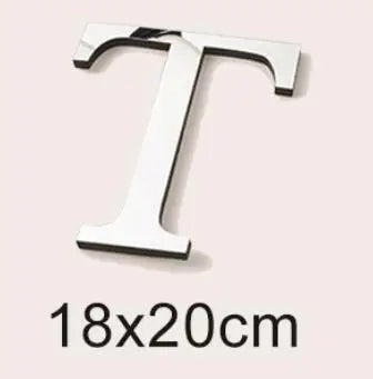 20cm Big Size 3D English Letters Acrylic Mirror