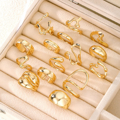 DANA Exaggerated Metal Irregular Rings