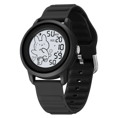 Unisex Digital Carton Rabbit LED Waterproof Watches