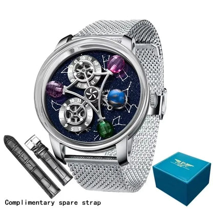 Starry Twelve Constellations Mechanical Sapphire Waterproof Mechanical Wristwatches