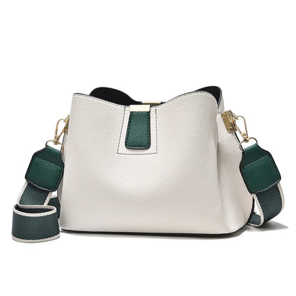 Minimalist Bucket Soft Textured Leather Crossbody Strap Bags
