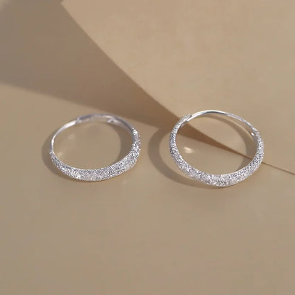 DANA 925 Silver Needle Circle Hoop Earring