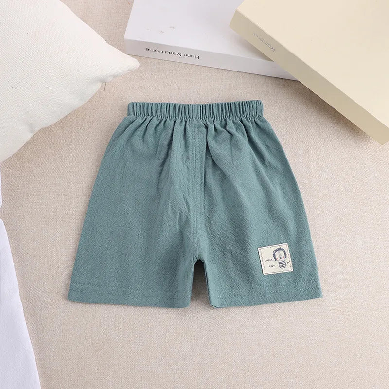Shorts Boys Girls Cotton Linen Short Pants