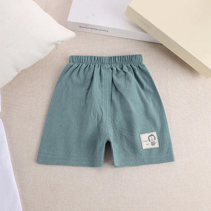 Shorts Boys Girls Cotton Linen Short Pants