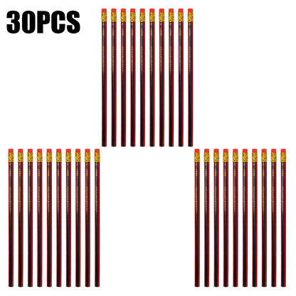 40/30/10PCS Wooden Lead Pencils with Eraser Stationery
