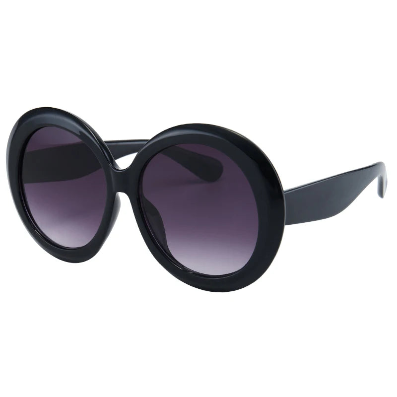 Retro Big Round Frame Sunglasses