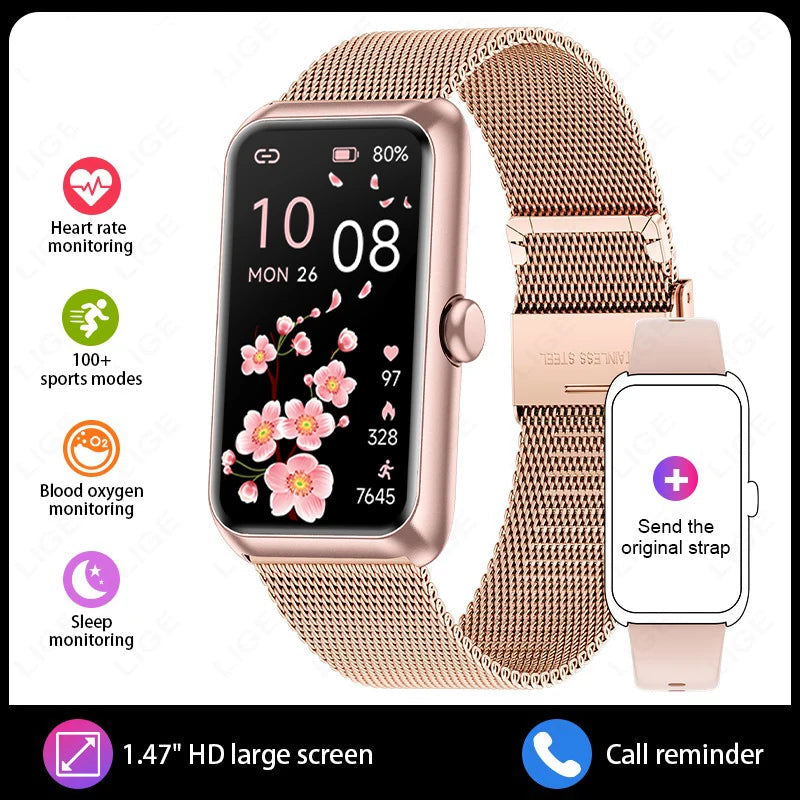 1.47-inch Blood Oxygen Heart Rate Sleep Health Monitoring Information Watch Smartwatch