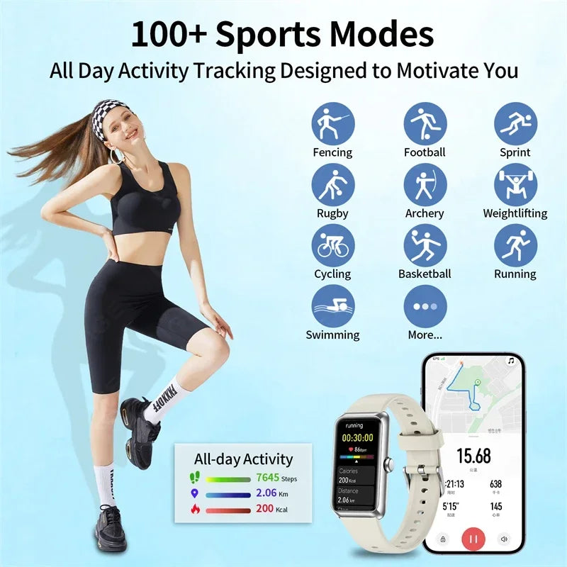 Fitness Tracker Watches with Heart Rate Monitor Sleep Tracker IP68 Waterproof Pedometer 1.47" Smart Watch