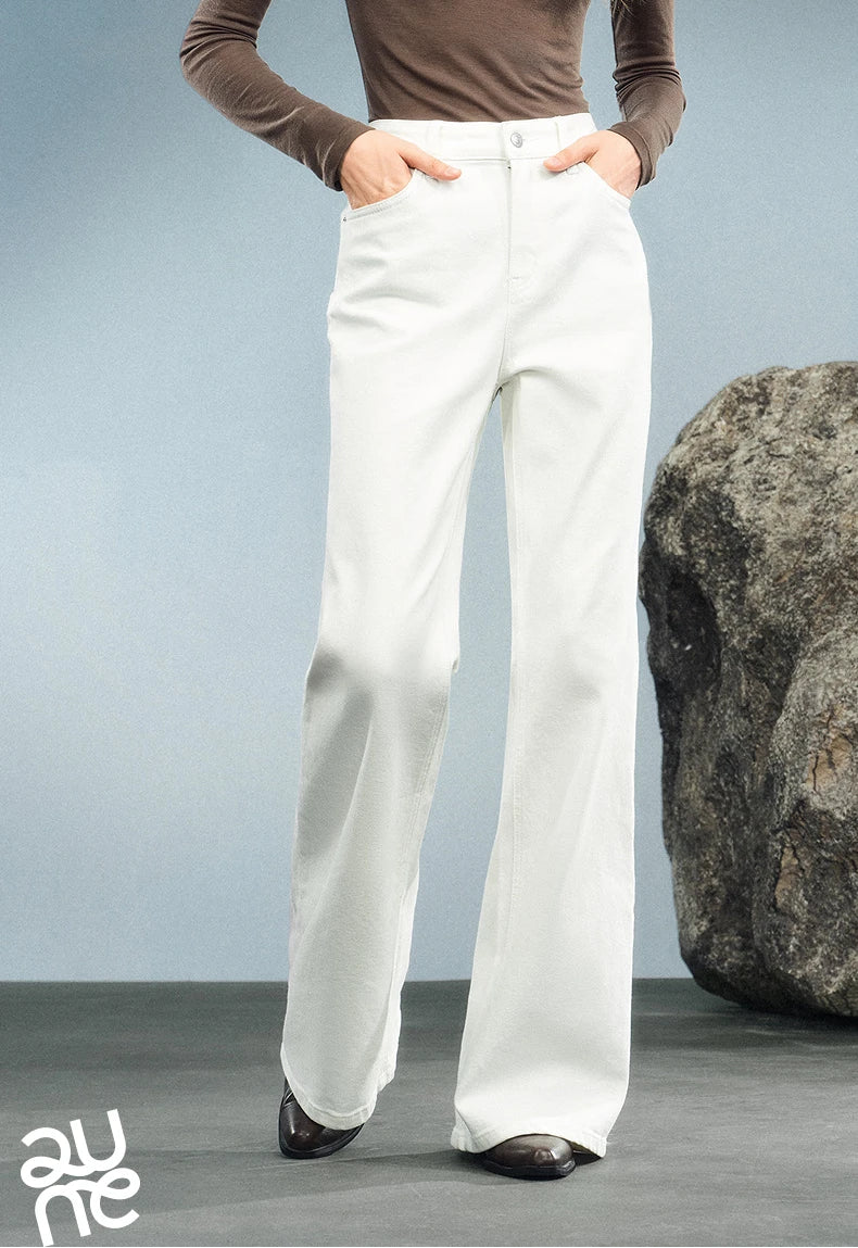 Denim Autumn New Retro Lycra Micro Flare Pant Jeans