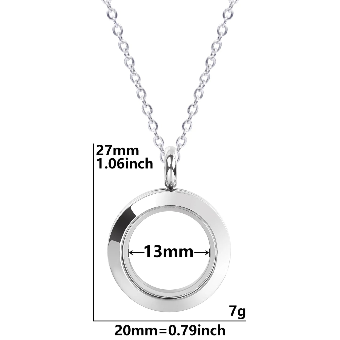 Twist Locket Pendant Photo Floating Charm Necklace