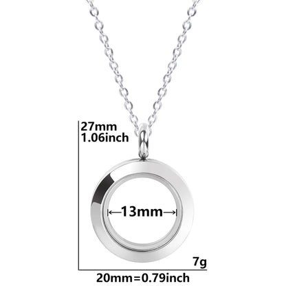 Twist Locket Pendant Photo Floating Charm Necklace