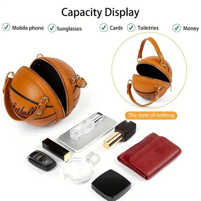 DANA PU Leather Chain Basketball Bag