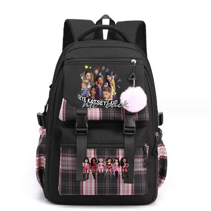 Katseye Funny Print Mochila Book Bags