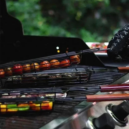 1pcs Portable Nonstick BBQ Grilling Basket Picnics Grill Tools