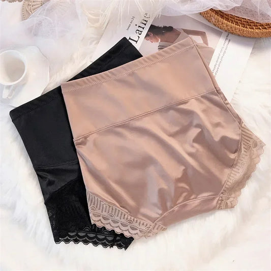 Sexy Lace Ice Silk High Waist Underwear Lingerie