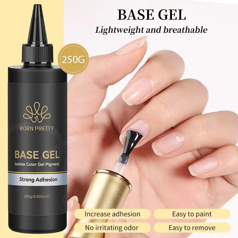 250g Pure Black White Color Gel Nail Polish Jelly Nude Gel