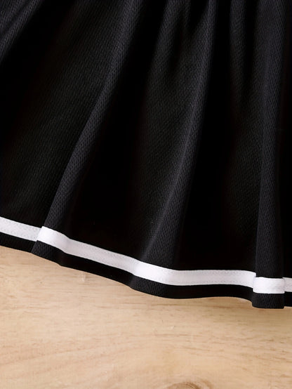 DADY'S WORLD Printed Baseball Skirt Set