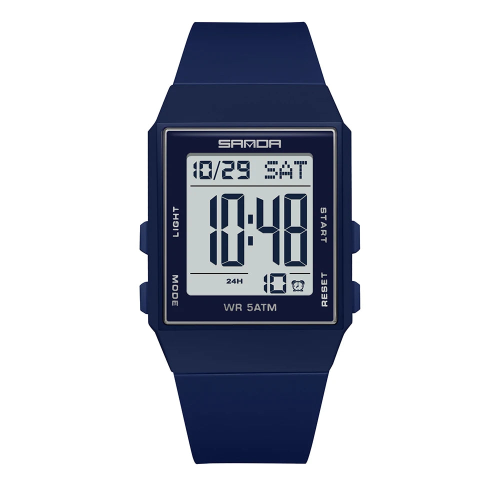 Sports Silicone Strap 3ATM Waterproof Time Display Digital Watch