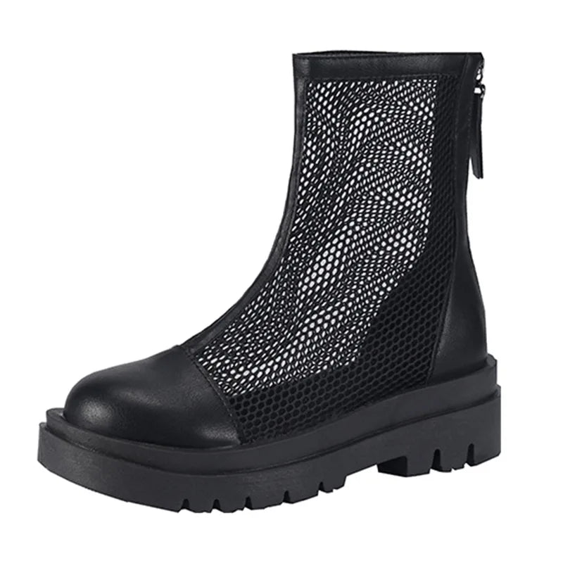 PU Large size Cool mesh Casual Boots