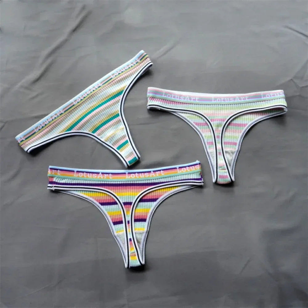 3 Pcs Brazilian Stripe Underwear G-string