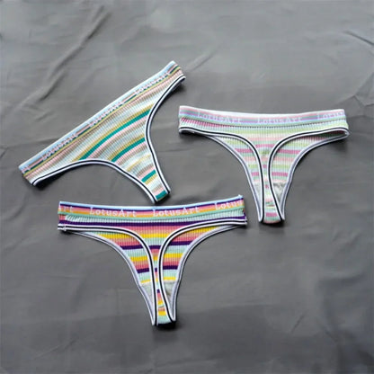 3 Pcs Brazilian Stripe Underwear G-string