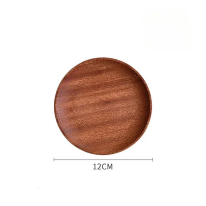 Japanese Dinner Plate Walnut Wooden Tray