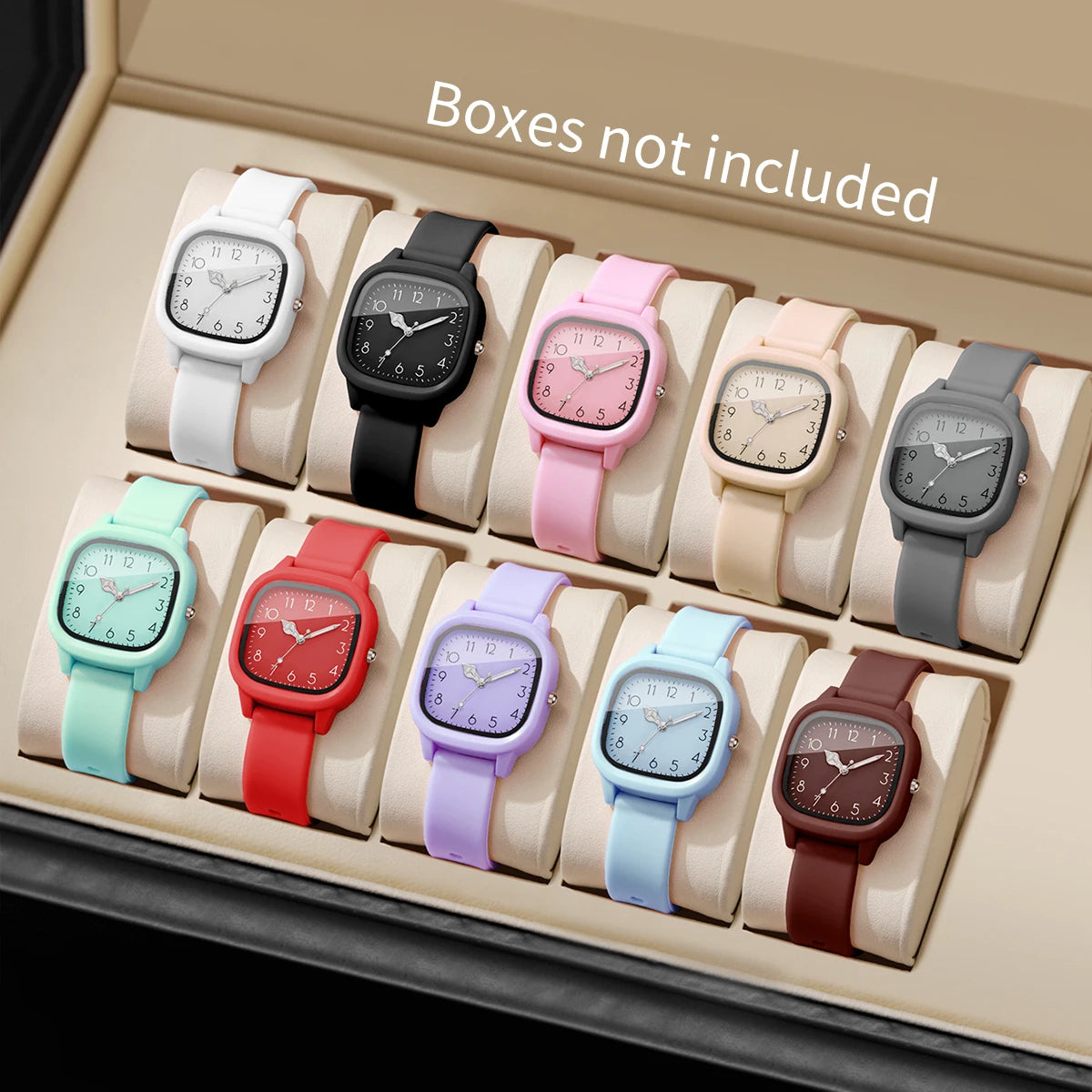 Reloj de cuarzo de silicona con esfera árabe