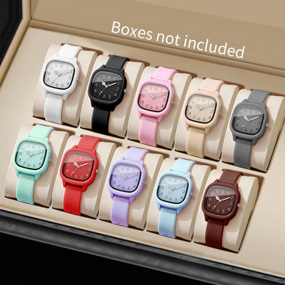 Reloj de cuarzo de silicona con esfera árabe