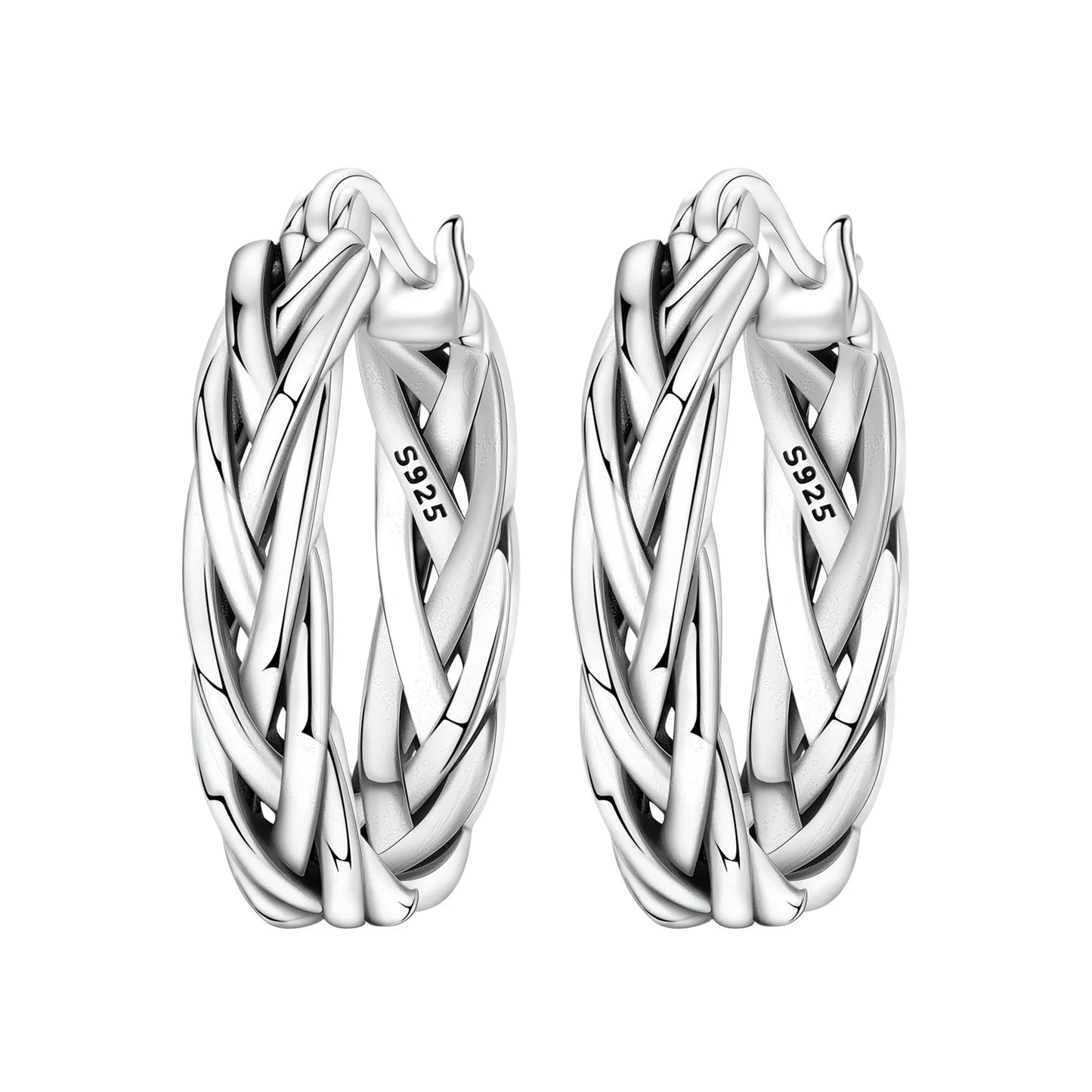 925 Sterling Silver Simple Gold U-shaped Earrings