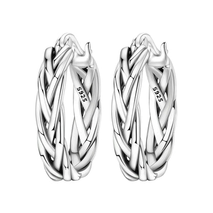 925 Sterling Silver Simple Gold U-shaped Earrings