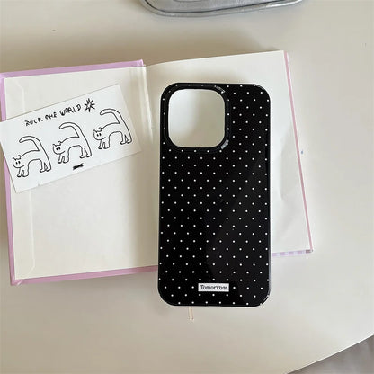 Polka Dot Small Fresh Mobile Phone Case for iPhone Ultra Slim Shockproof Cover