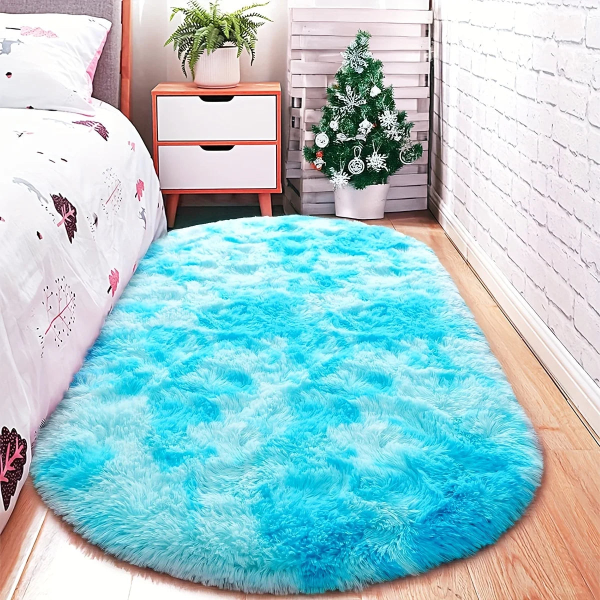 Dense Silk Long Hair Soft Floor Mat Carpet