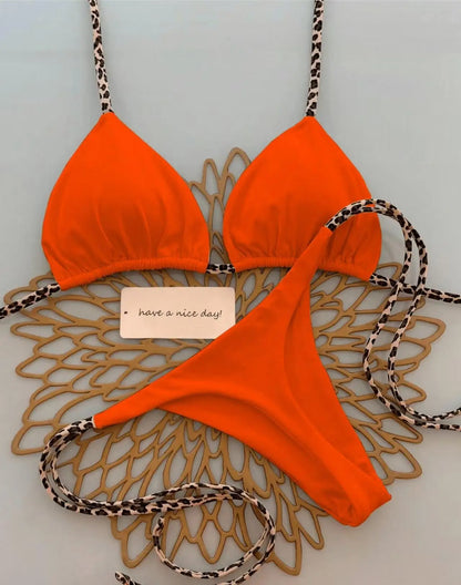 Swimsuit Swimwear Leopard Sexy Bikini Set