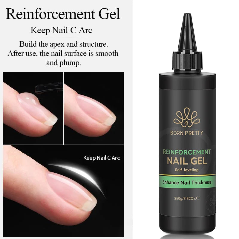 250g Pure Black White Color Gel Nail Polish Jelly Nude Gel
