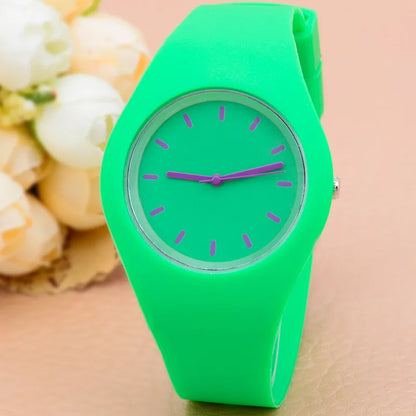 Silicone Strap Quartz Watch