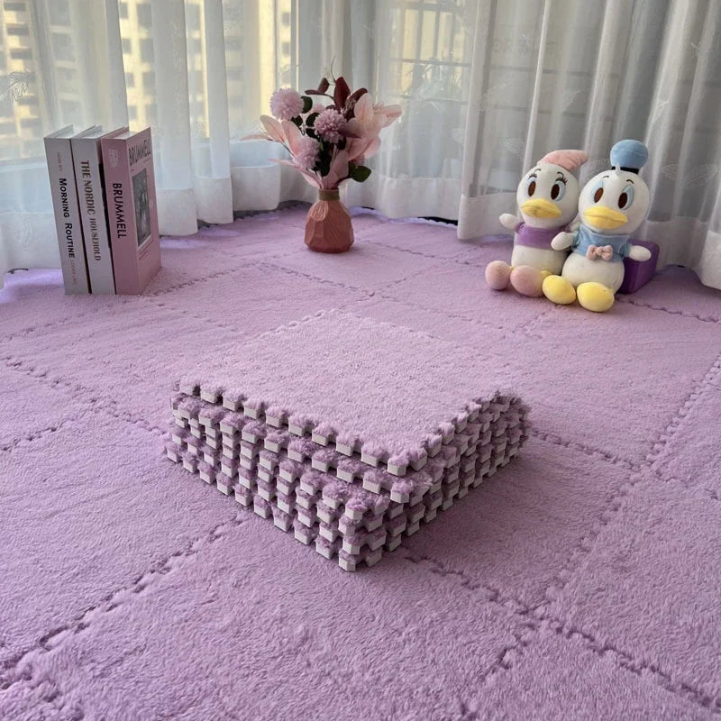4-20 Pieces Baby Plush Activity Mat EVA Foam Soft Play Mat Baby Toy