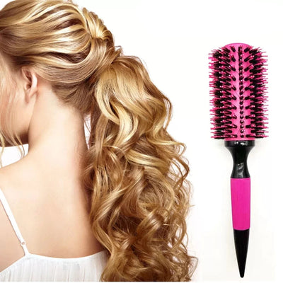 Wooden Round Hair Comb Brush With Boar Bristle Mix Hair Brush