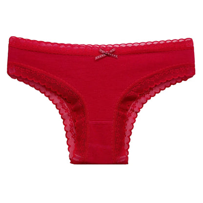 5 Pcs/Set Cotton Panties Sexy Lace Low Waist M-XL  Lingerie