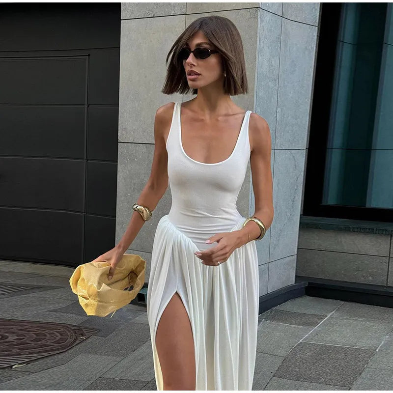 Shawl Maxi Short Sleeve Slim Fit Dress