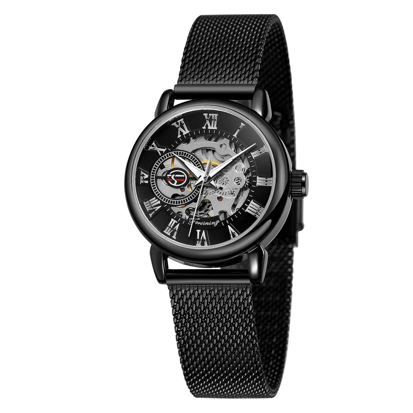 Luxury Steel Skeleton Mechanical Watch